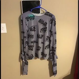 Zara blouse with ties at wrists